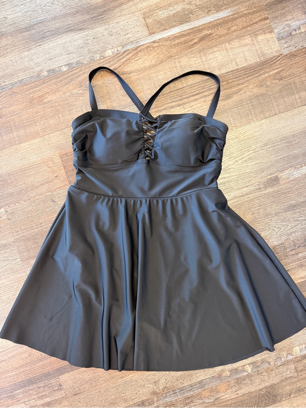 Torrid Black 1 Piece Swimdress Size 0X